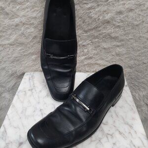 Hugo Boss Men's Vero Cuoio Horsebit Black Calfskin Slip On Loafer 10 1/2M